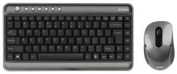 Беспроводная клавиатура мышь A4Tech KB-7300N USB V-Track G7 Wireless Desktop  2.4G Wireless V-Track Mouse, Silver/Black