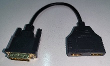 Мультимедийный конвертер DVI-D (M) 24 1 - 2*HDMI (F)