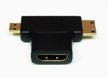  HDMI T  Male to Female to Micro HDMI Male