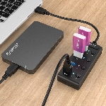USB Hub ORICO W9PH4-V1 BK USB 3.0